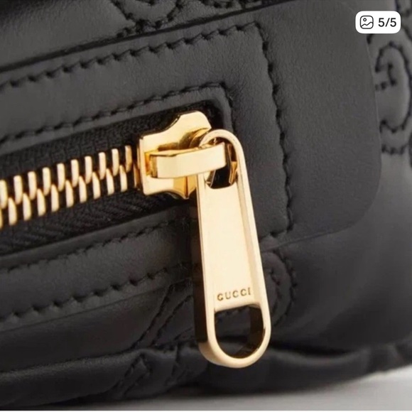 GUCCI Black Leather Matelasse Leather Cosmetic Bag! - Picture 4 of 5